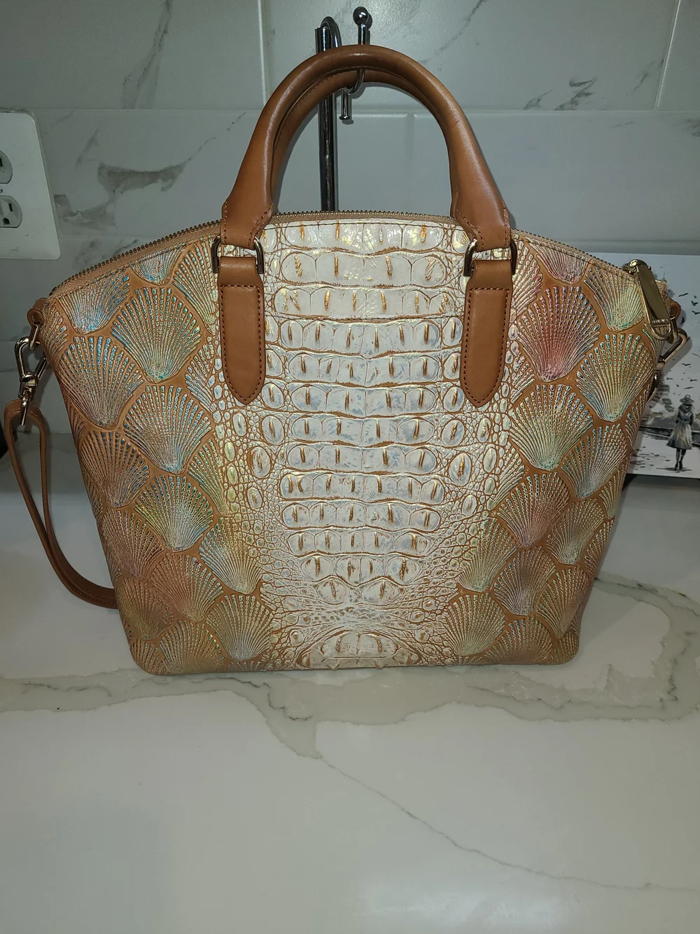 Brahmin Large Duxbury In Scallop Bondi EUC